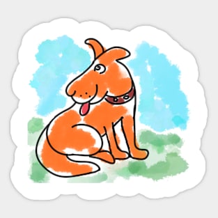 Cute Dog Cartoon Sticker